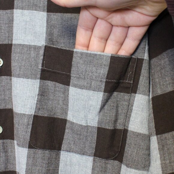 Peter Millar Kent Buffalo Check Button Down Cotton Long Sleeve Shirt Large - Picture 7 of 11